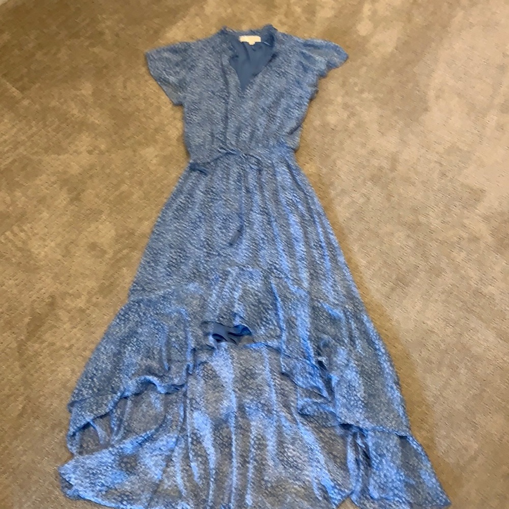 Blue high low dress
